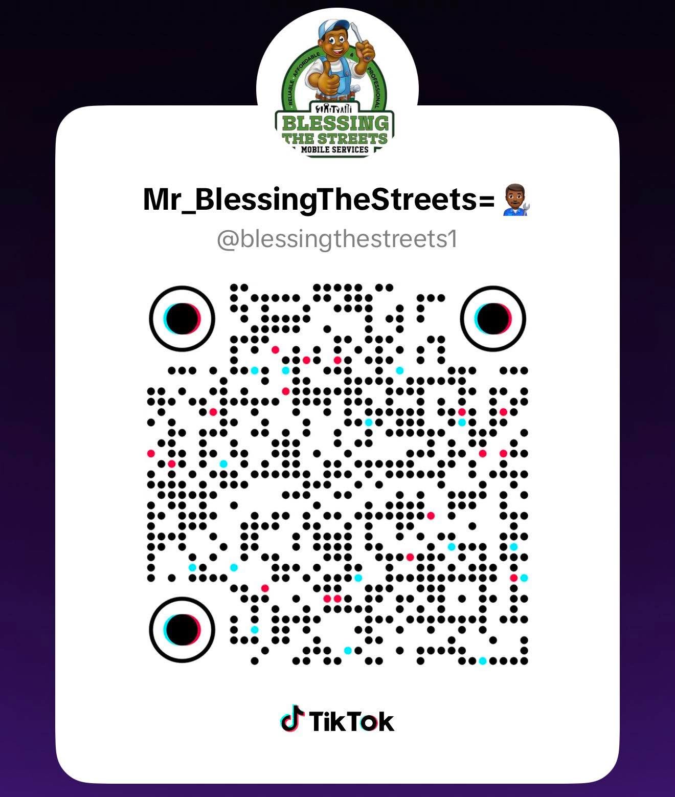 TikTok QR code for Blessing The Streets