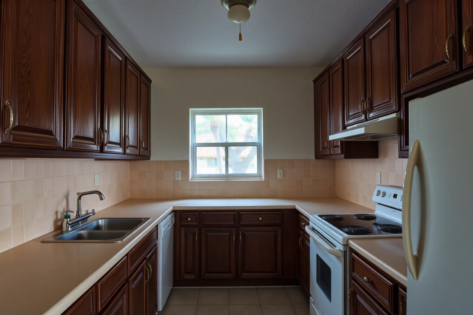 Outdated kitchen before renovation